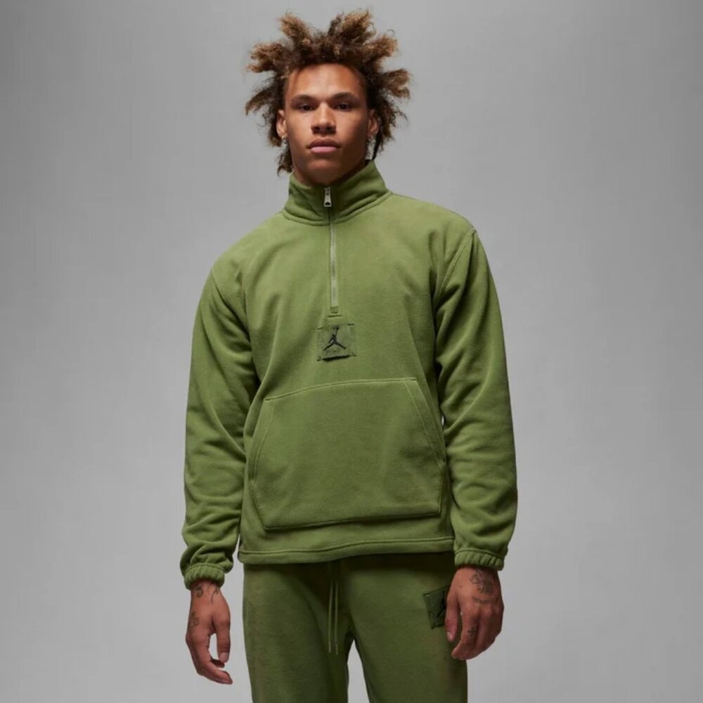 Jordan Essentials Men's Winterized Fleece Half-Zip FD7863-340 Sz: Large NWT